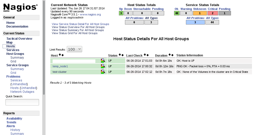 Host Status