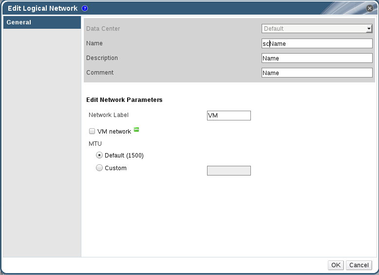 New Logical Network - Cluster