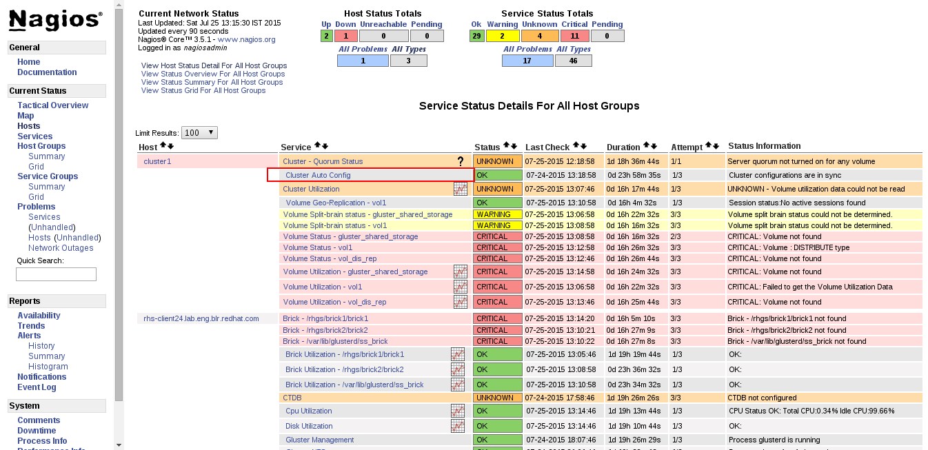 Nagios Services