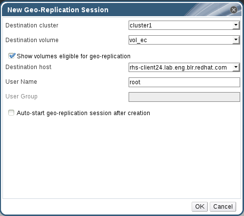 New Geo-replication session