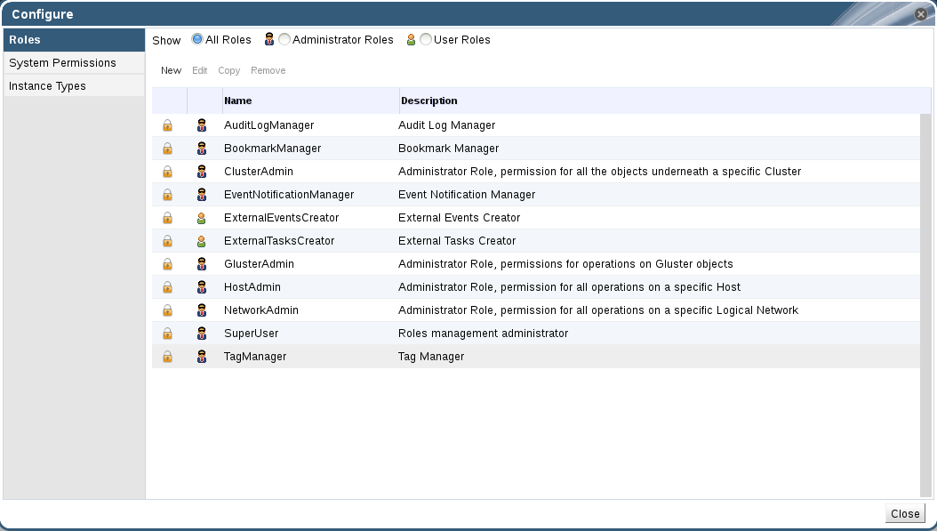 The Configure Dialog Box