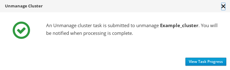 unmanage cluster final