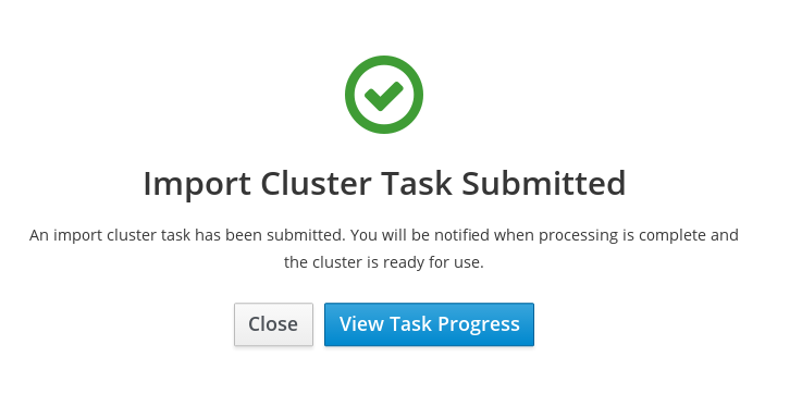 Import Cluster