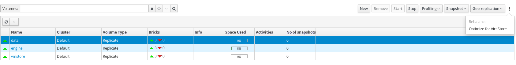 Volume Options