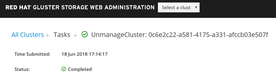 unmanage cluster 5