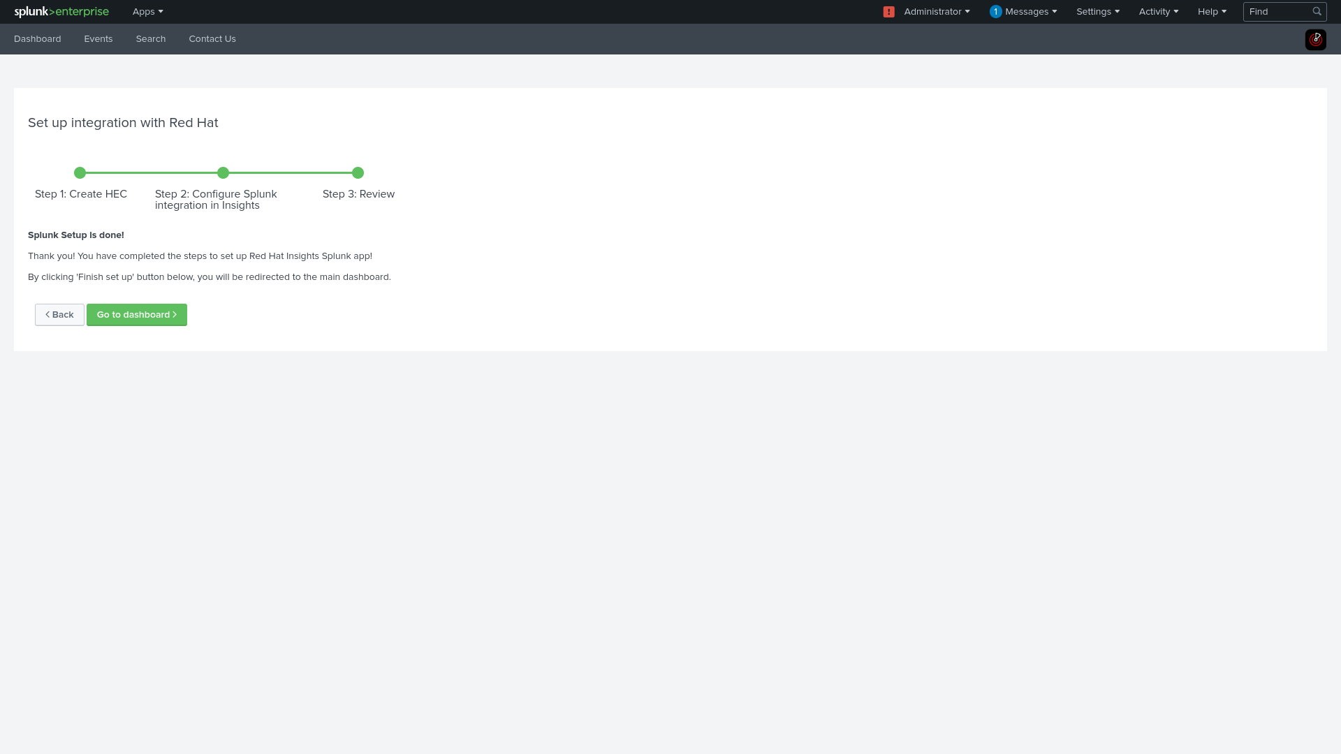 img evnt splunk setup complete