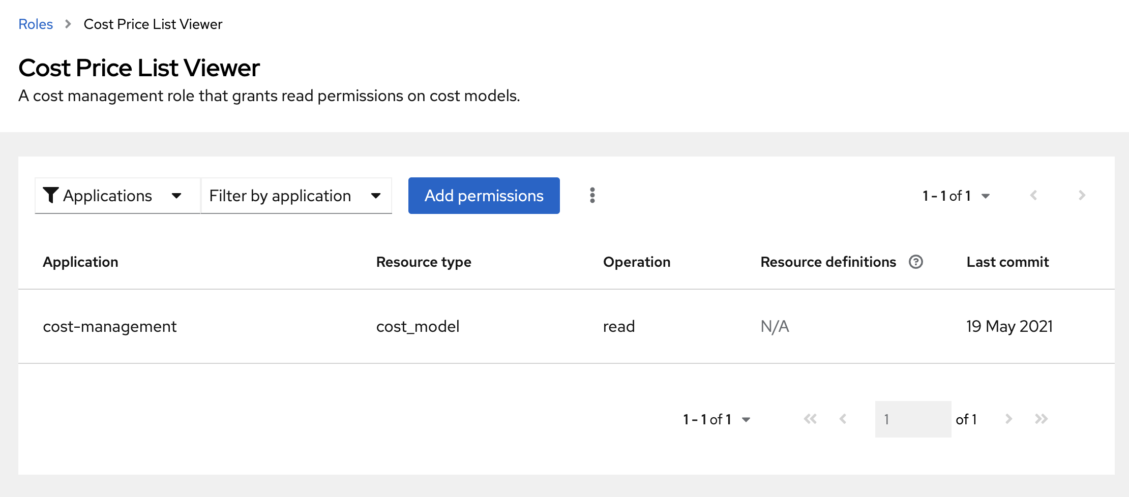 rbac cost viewer permissions detail