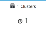 The cluster widget with one cluster showing