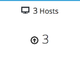 The hosts widget with 3 hosts showing