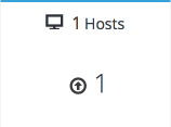 The hosts widget with one host showing