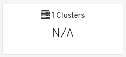 The cluster widget with one cluster showing