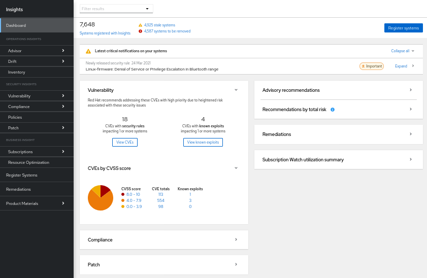 img vuln assess dashboard