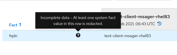 Incomplete data tooltip in Insights drift