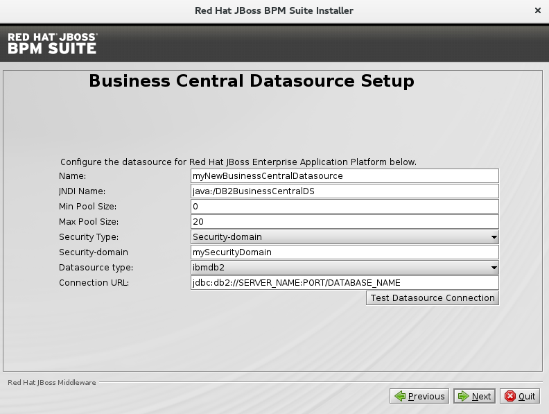BC DataSource Setup BPMS