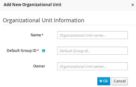A screenshot of the Add New Organizational Unit dialog window.