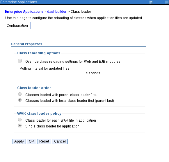 class loading dashbuilder