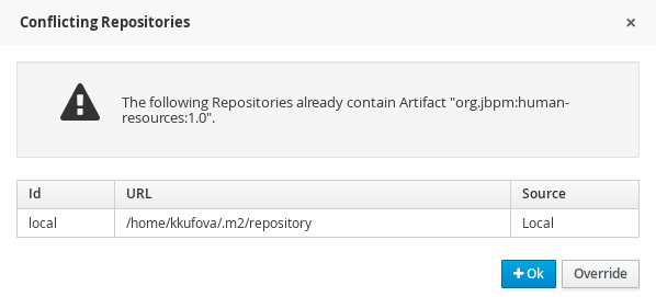 conflicting repositories