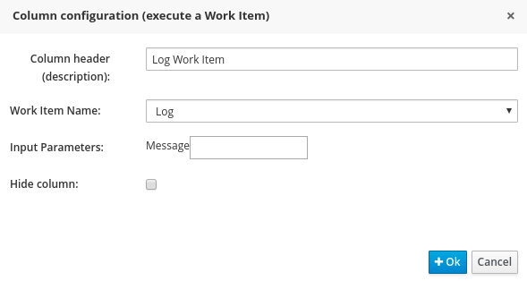 Log Work Item for Guided Decision Table Editor in BRMS User Guide 6.0.2