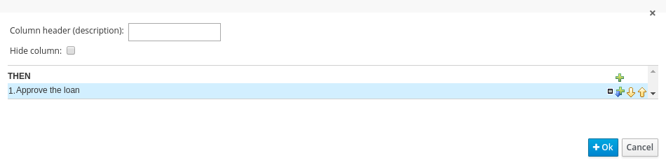 A Simple Action BRL Fragment in the Guided Decision Table Editor for BRMS User Guide 6.0.2