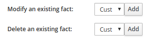 Modify and Delete and existing fact options for JBoss BRMS Test Scenarios