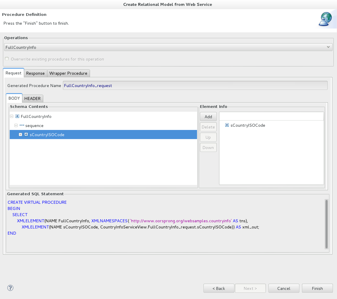 Procedure Definition Page