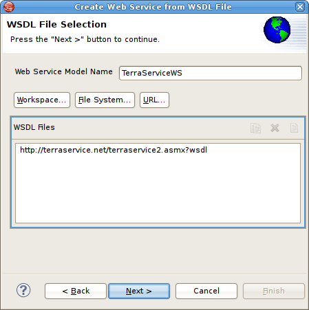 Namespace Resolution Dialog