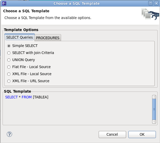 SQL Templates Dialog