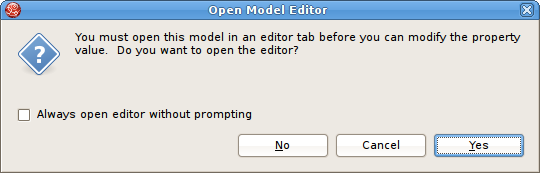 Open Model Editor ダイアログ