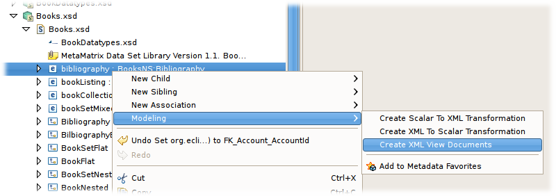 Create XML View Documents Action