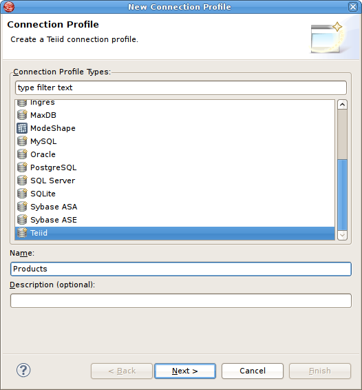 New Connection Profile Dialog