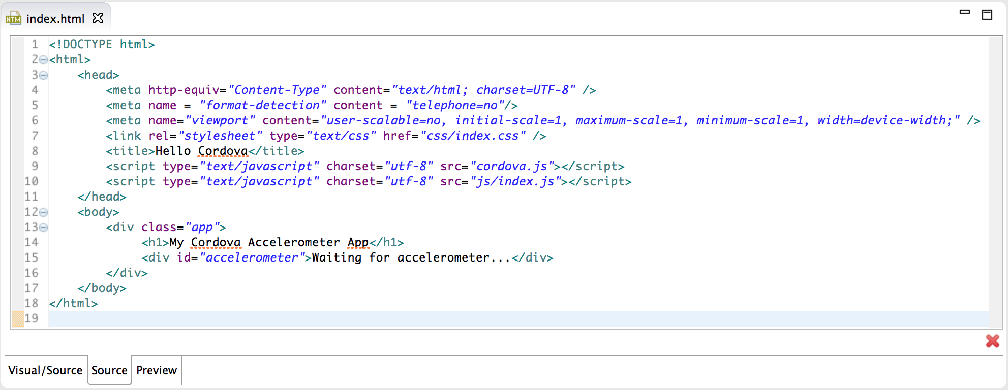 The Modified index.html File