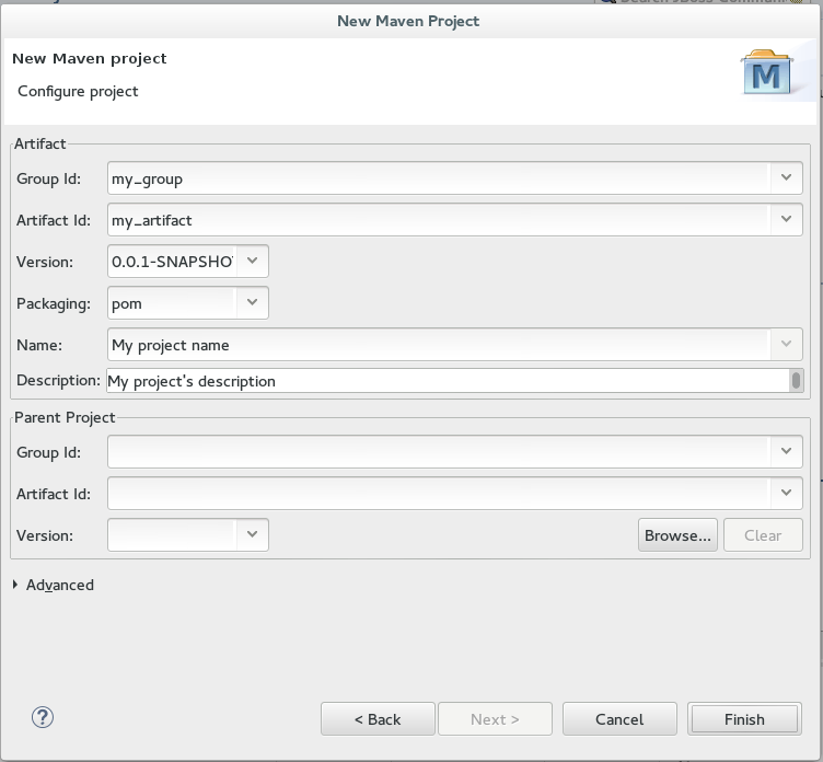 Configure Project Details