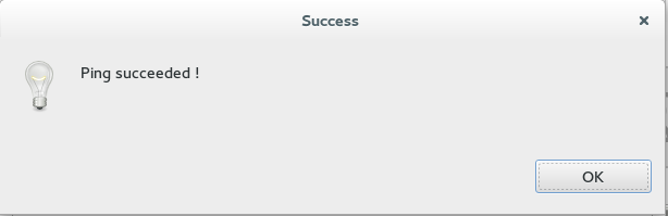 Ping Success Message