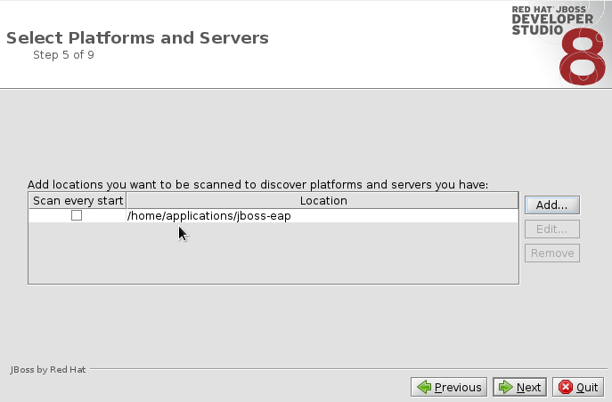Path Selected for Recursive Scanning for Application Servers
