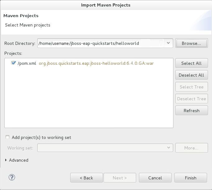 Select Maven Projects