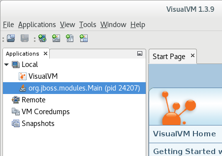 VisualVM のローカルスタンドアロン