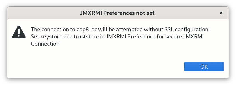 connect remote jvm jmc secure warning