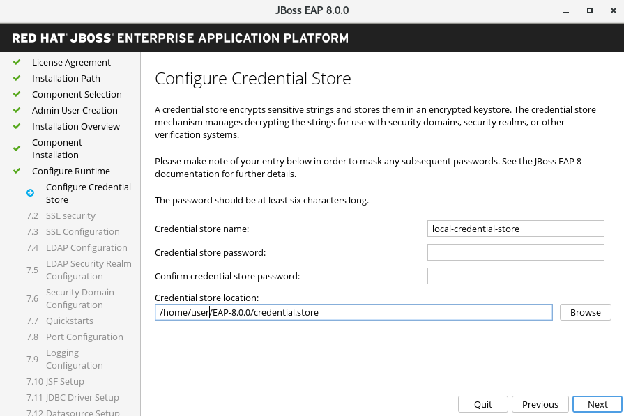 Configure Credential Store