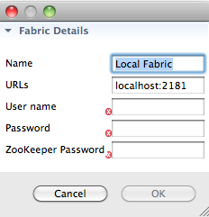defaults for connecting to a local fabric