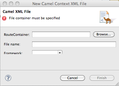Camel XML file wizard