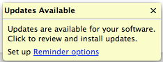 available software updates notification