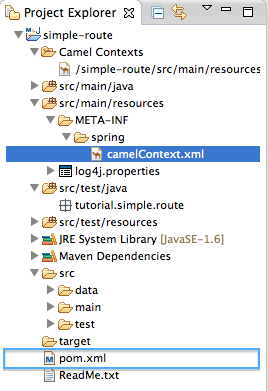 generated camelContext.xml and pom.xml files
