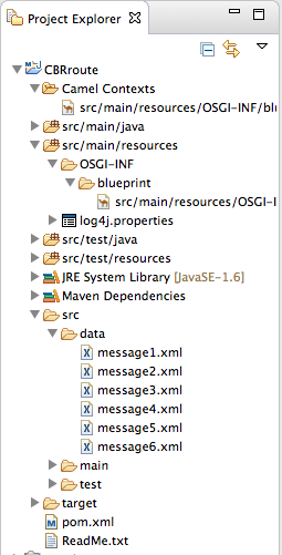 Message source files in CBRroute project