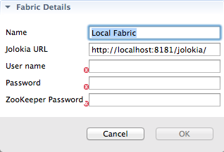 defaults for connecting to a local fabric