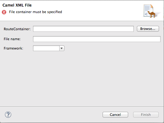 Camel XML file wizard