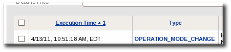 Basic Table Sorting on the Partition Events List