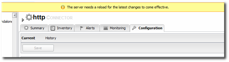 Reload Configuration Message