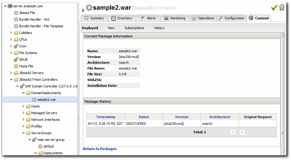 Deployment Resource Details in JBoss ON