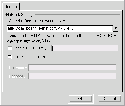 Red Hat Network Registration Client Configuration
