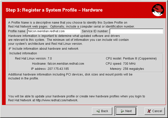 Perfil del sistema - Hardware